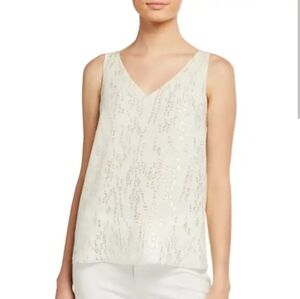 NWT Lily Pulitzer Florin V-Neck top (cream/gold)